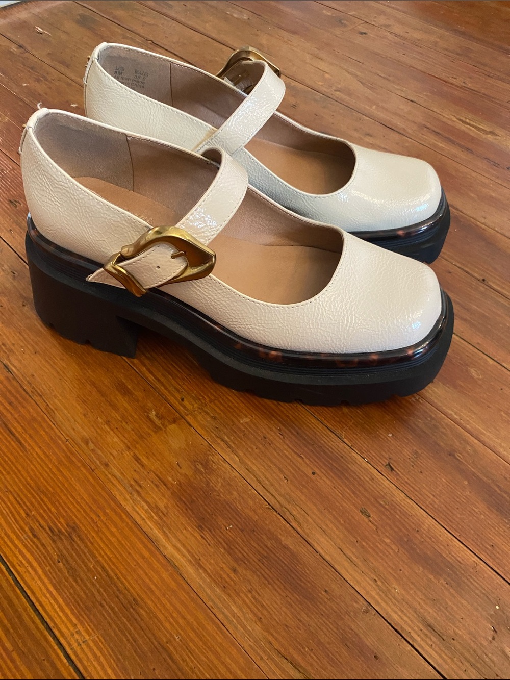 Circus NY by Sam Edelman Nellie Mary Jane Platform Loafer Vanilla Bean Size 8 - Picture 4 of 12